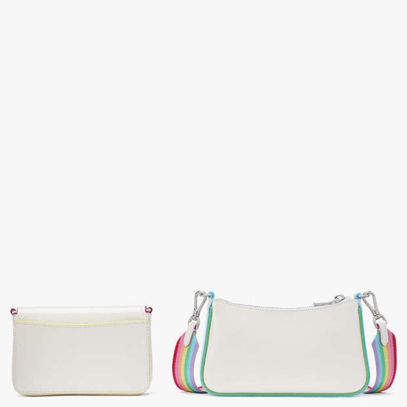 Double Up Rainbow Trim Crossbody - Picture 2 of 7